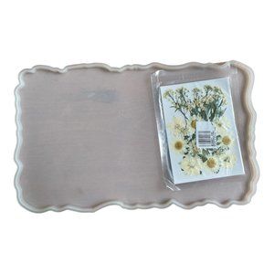 Silicone Acrylic Mold with Dried Pressed Flowers